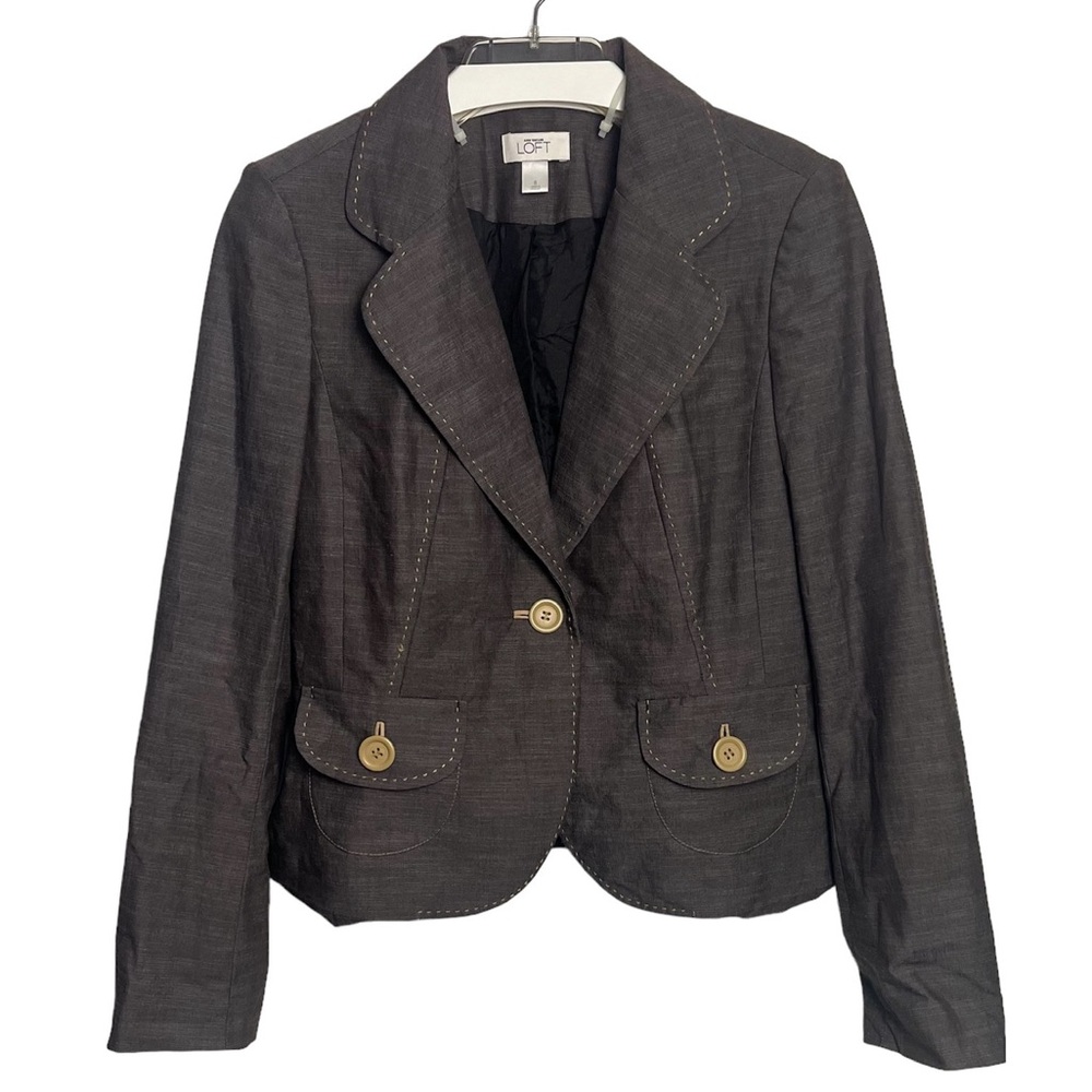 LOFT One Front Button Blazer